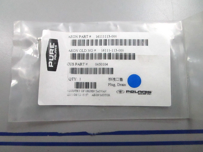 *NEW OEM* 0810 Polaris Drain Plug 0450104