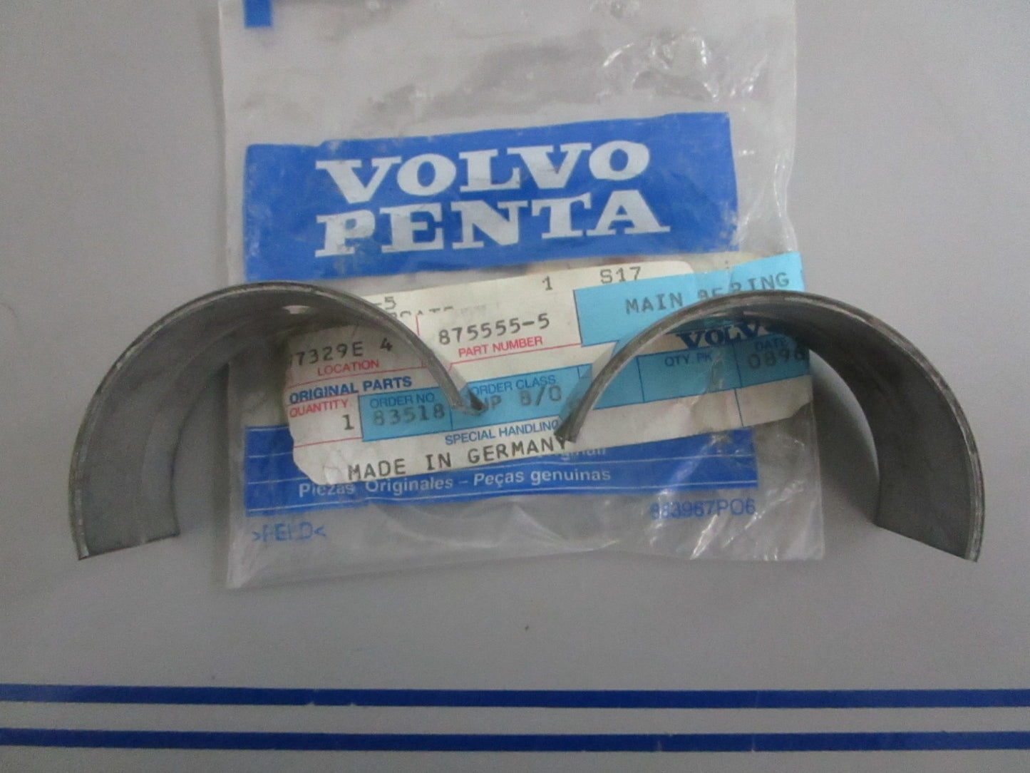 *NEW OEM* 0820 Volvo Penta Main Bearing Kit 875555