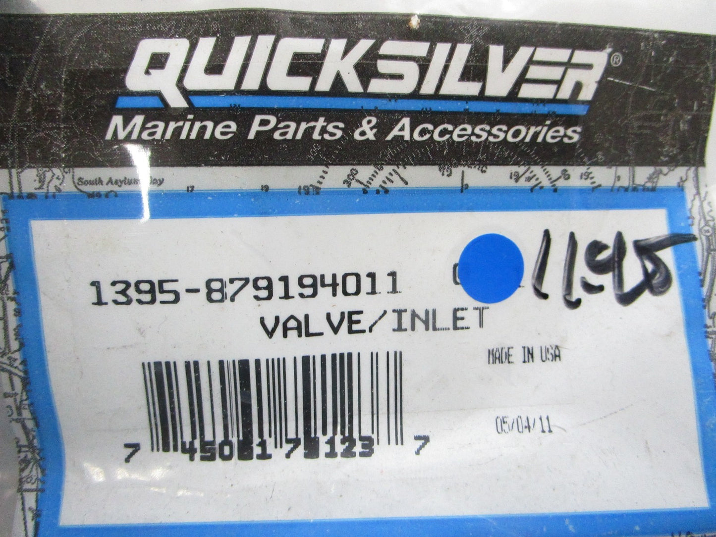 NEW OEM 1395-879194011 Mercury Quicksilver Valve Inlet 0810