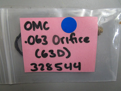 *NEW OEM* 0820 OMC Johnson Evinrude .063 Orifice (63D) 328544 0328544