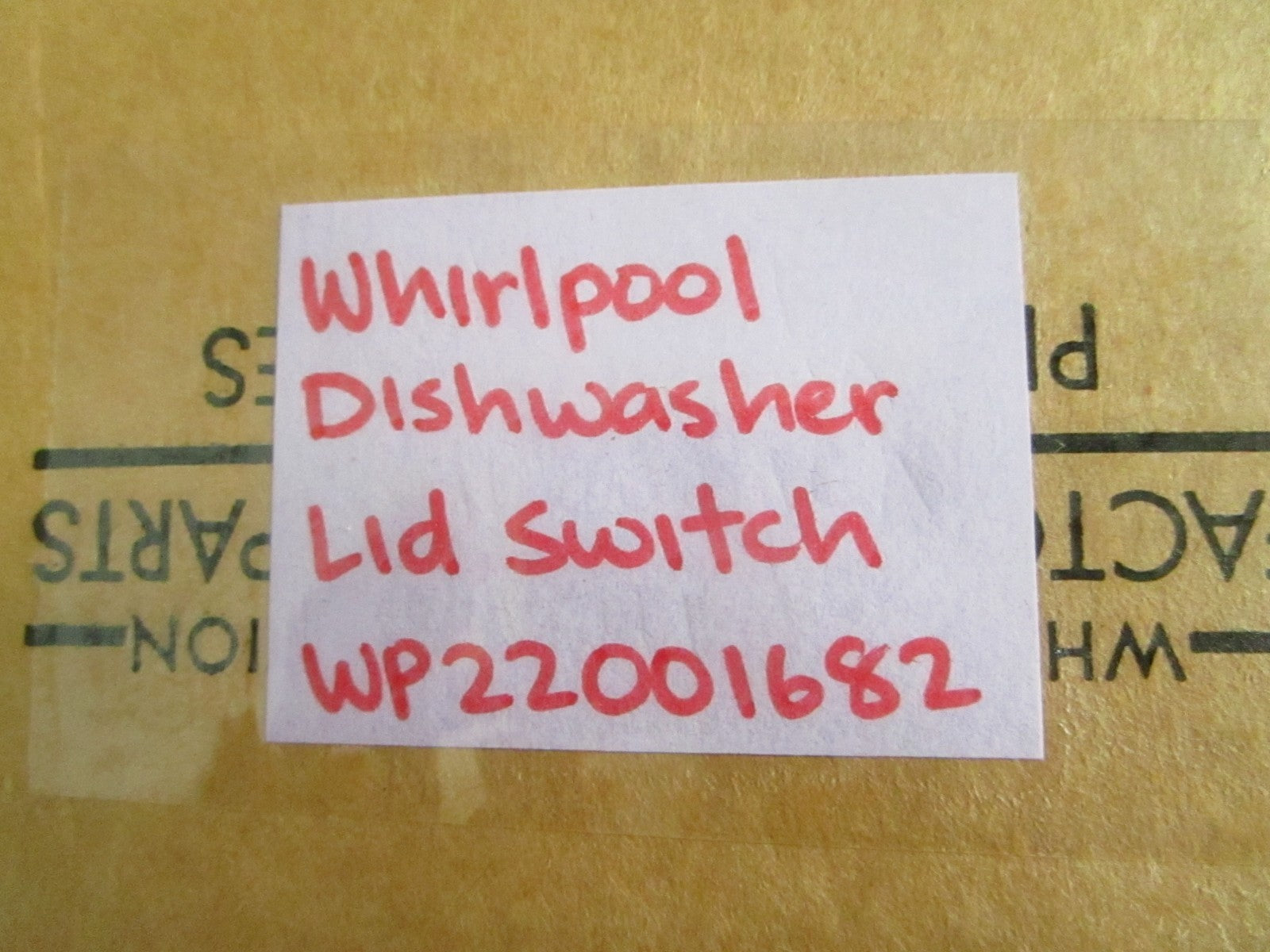 NEW OEM WP22001682 Whirlpool Dishwasher Kid Switch 0820
