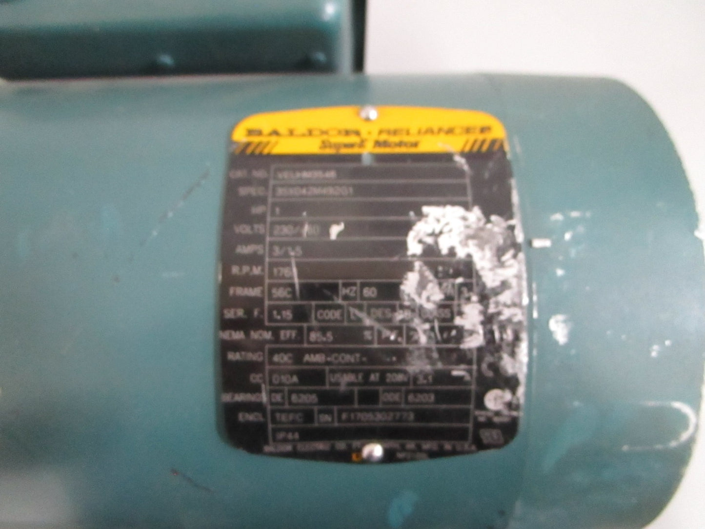 Baldor Super-E VEUHM3546 1HP 1760RPM 3PH 460V TEFC 56C Motor NOS NEW OEM 0820