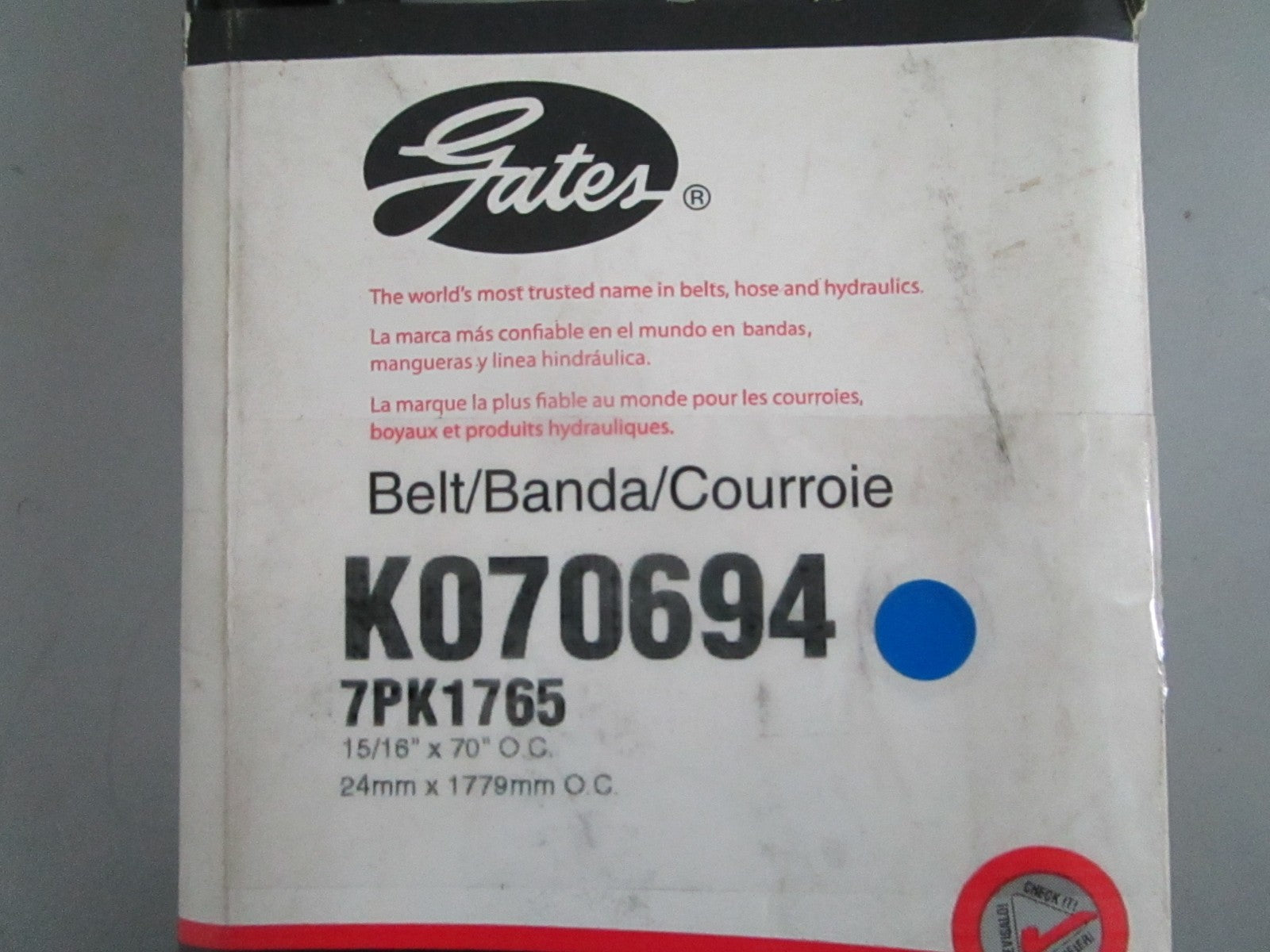 NEW K070694 Gates Serpentine Belt 0820