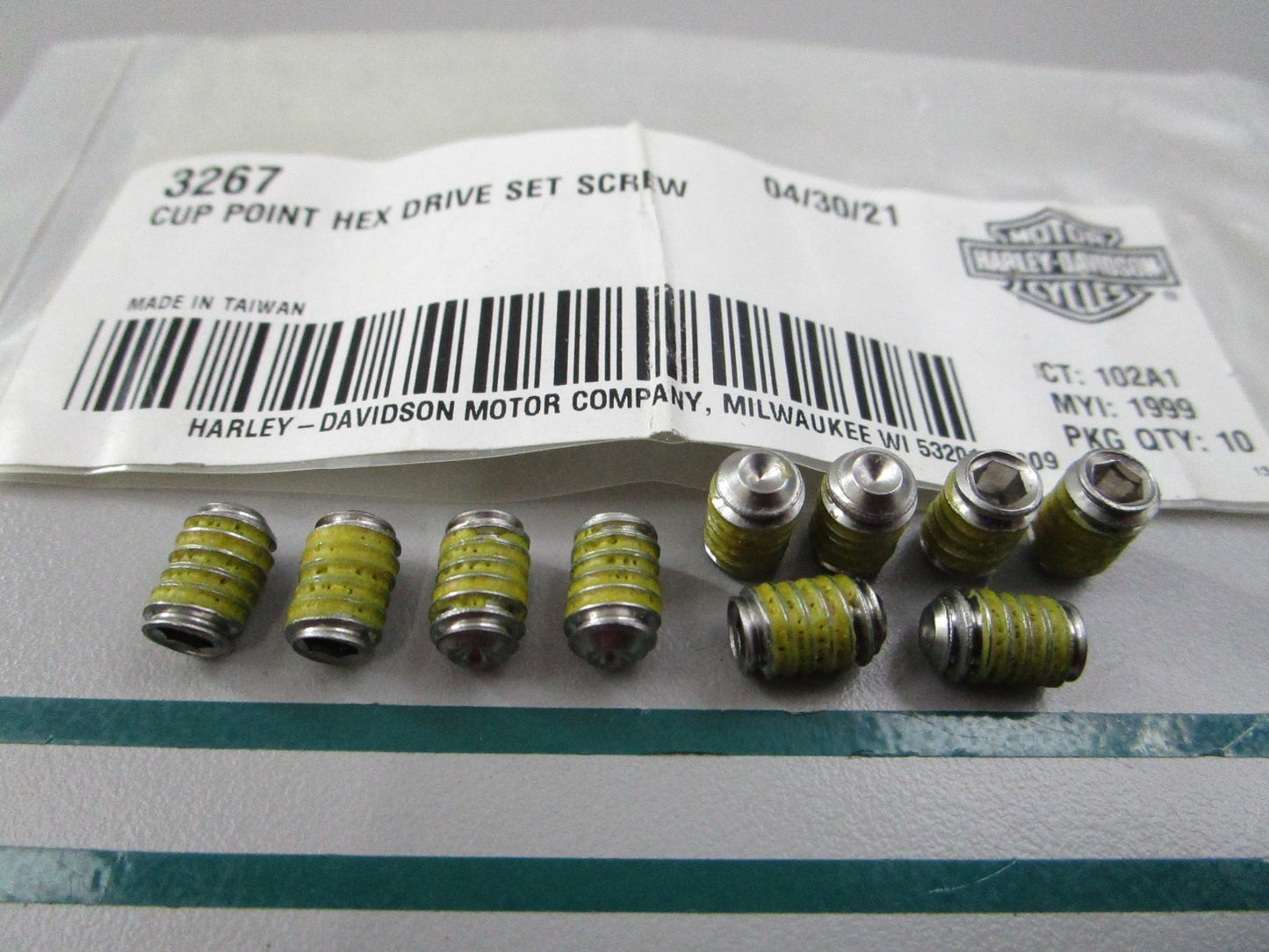 NEW OEM (LOT OF 10) 3267 Harley Davidson Set Screw 0810