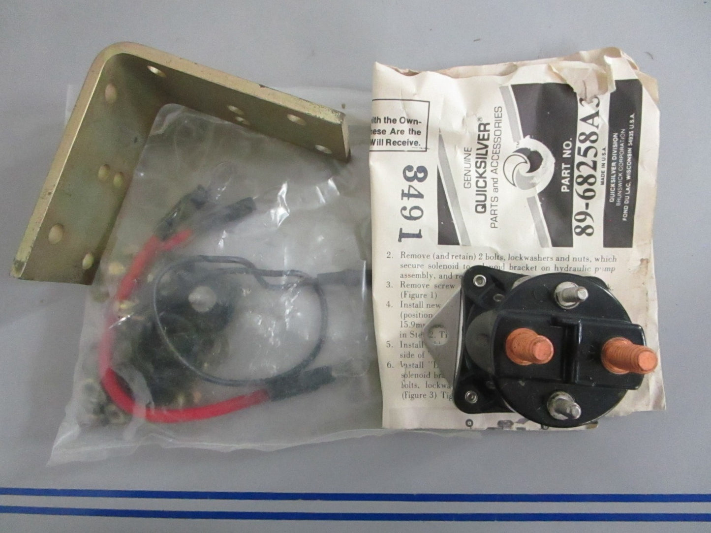 *NEW OEM* 0820 Mercury Quicksilver Trim Solenoid Kit 89-68258A3