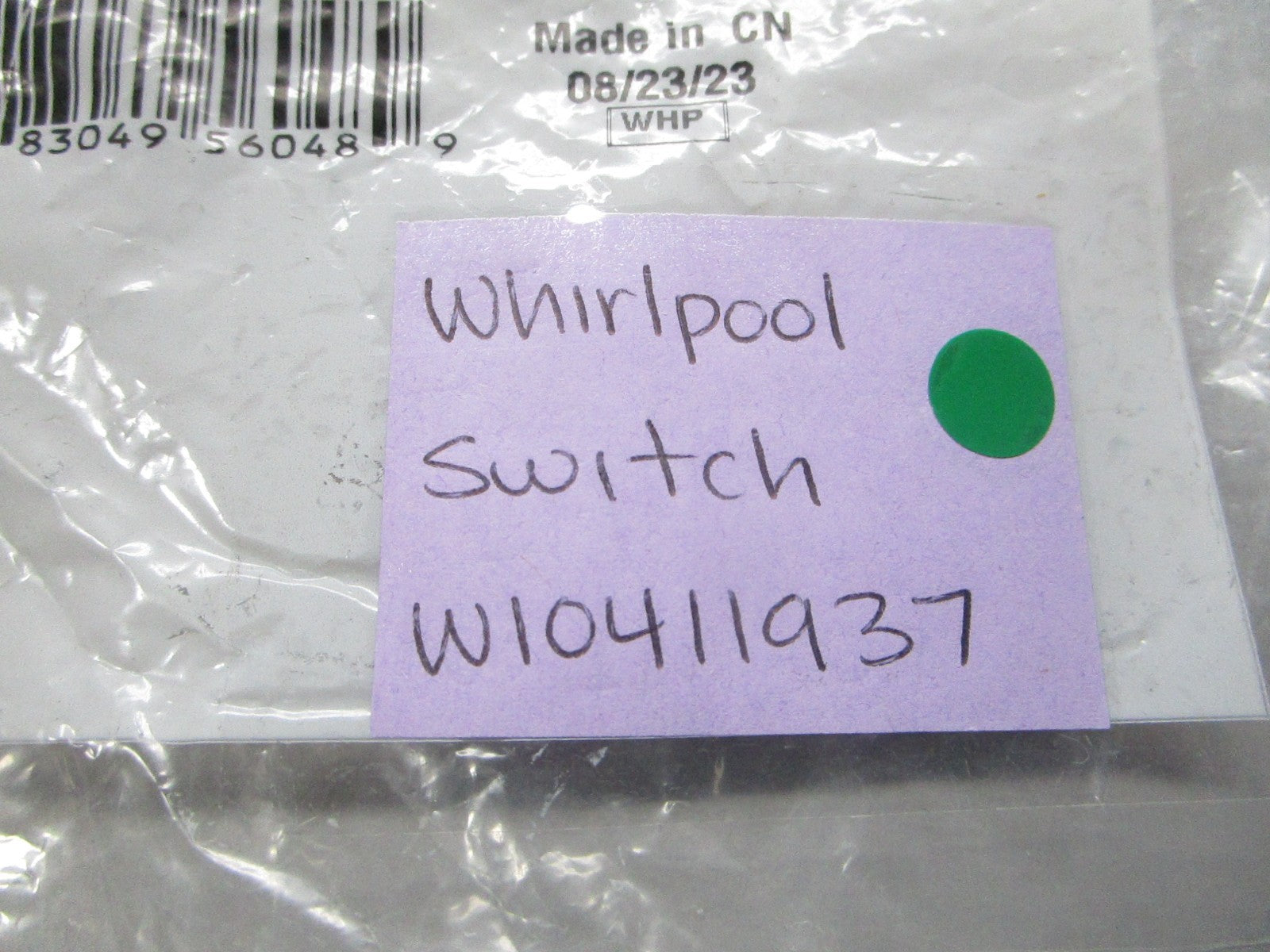 NEW OEM W10411937 Whirlpool Switch 0810