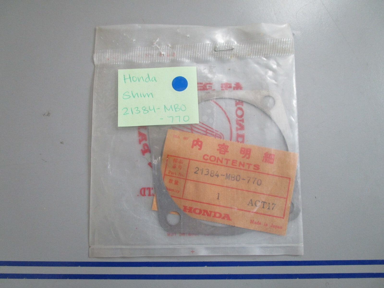 *NEW OEM* 0810 Honda Shim 21384-MB0-770