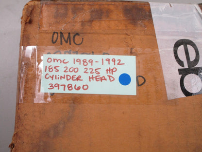 *NEW OEM* 0820 OMC Johnson Evinrude 1989-1992 185 200 225HP Cylinder Head 397860