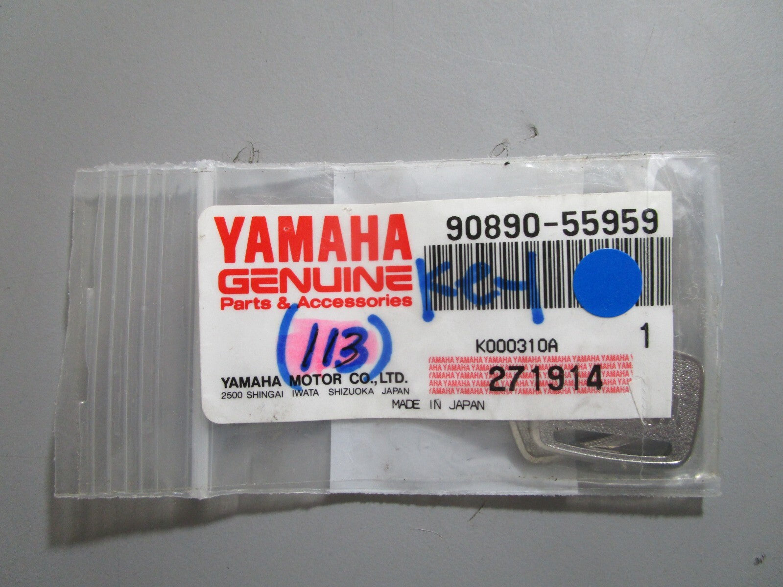 *NEW OEM* (LOT OF 2) 0810 Yamaha 113 Key 90890-55959