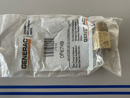 *NEW OEM* 0720 Generac 3/8 Brass Adapter 0F6749
