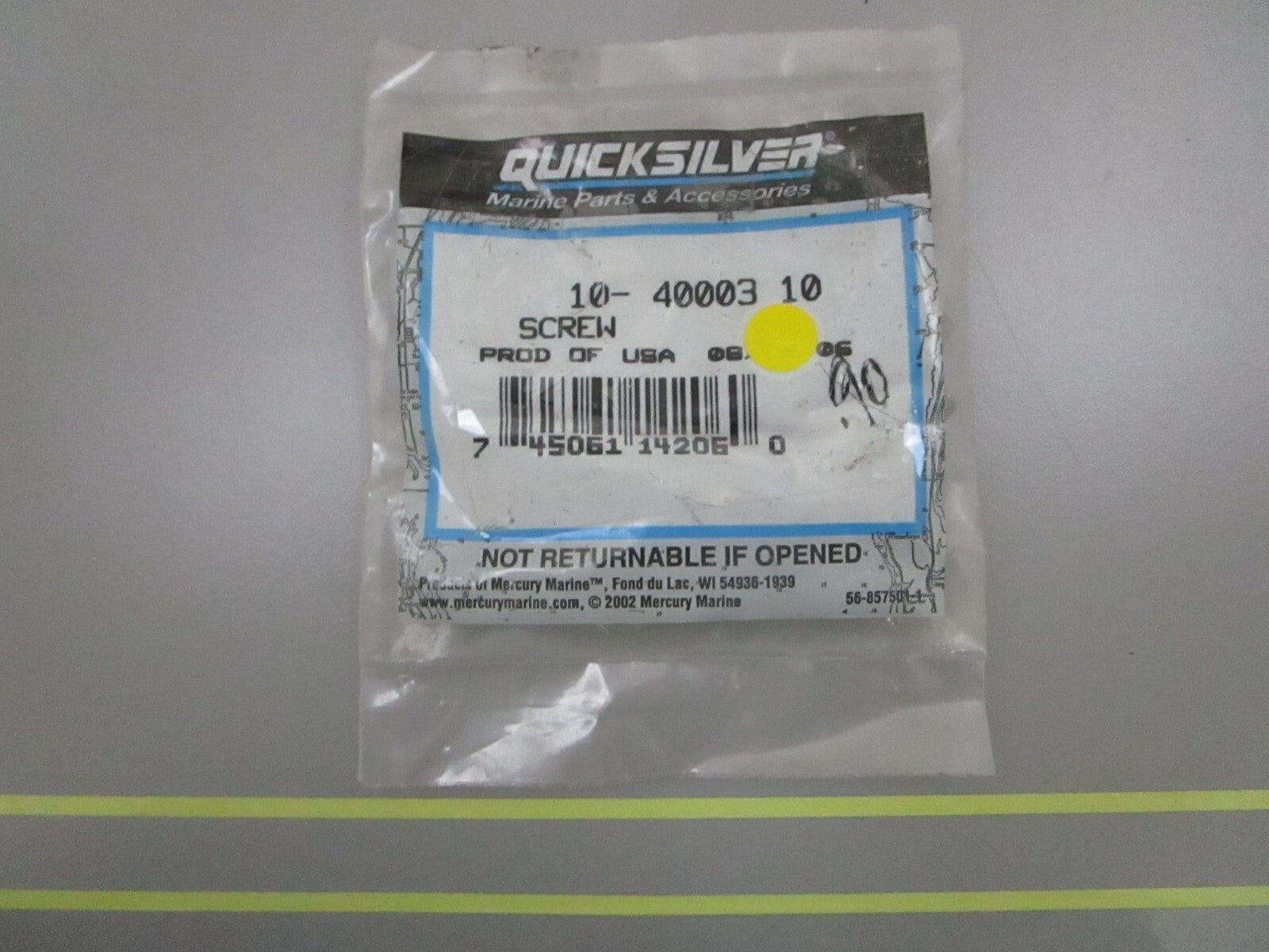 *NEW OEM* (LOT OF 4) 0810 Mercury Quicksilver Screw 10-4000310