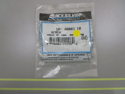 *NEW OEM* (LOT OF 4) 0810 Mercury Quicksilver Screw 10-4000310