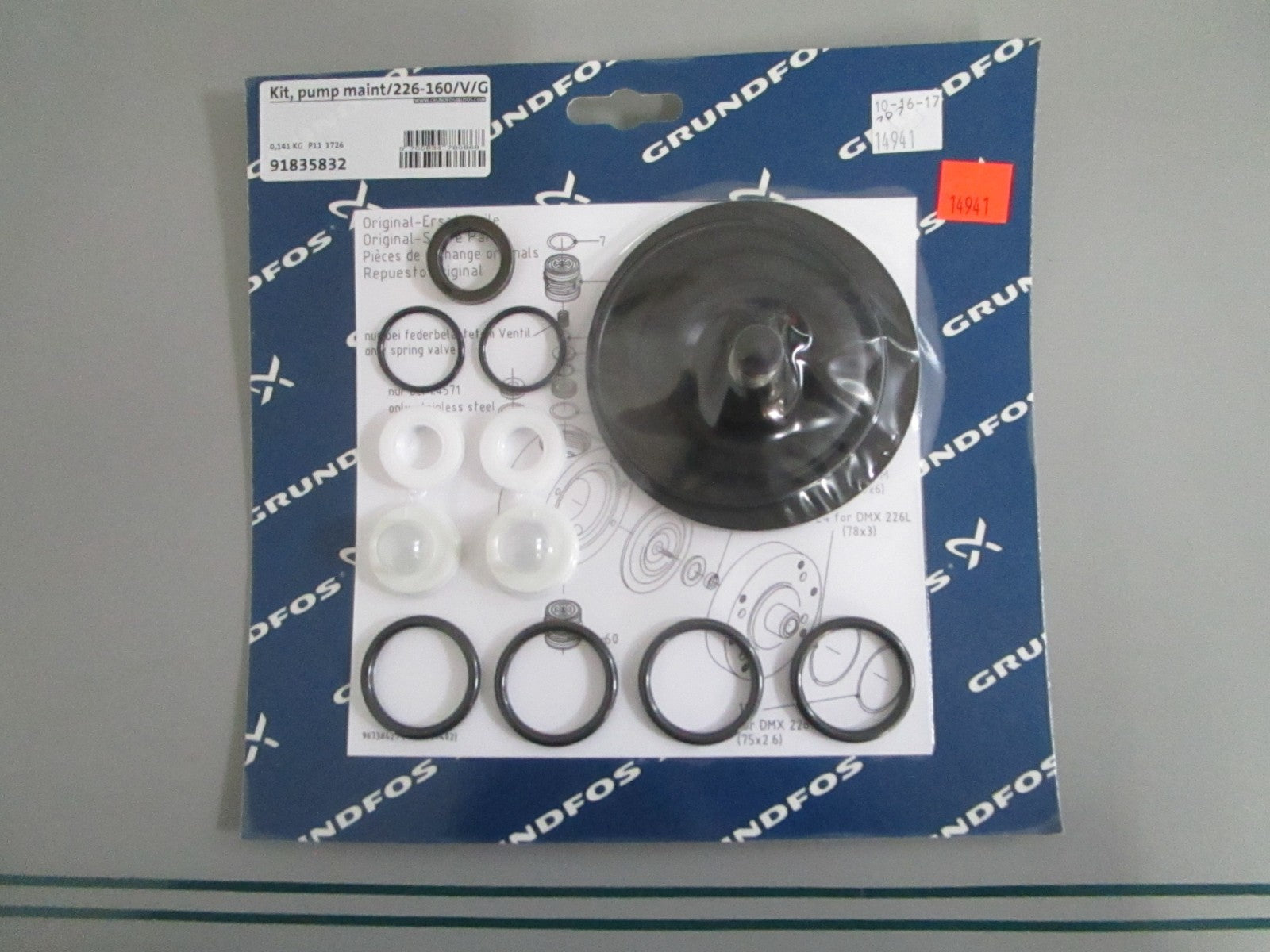 Grundfos 91835832 Pump Maintenance Kit DME 226-160 Viton NOS NEW OEM 0820