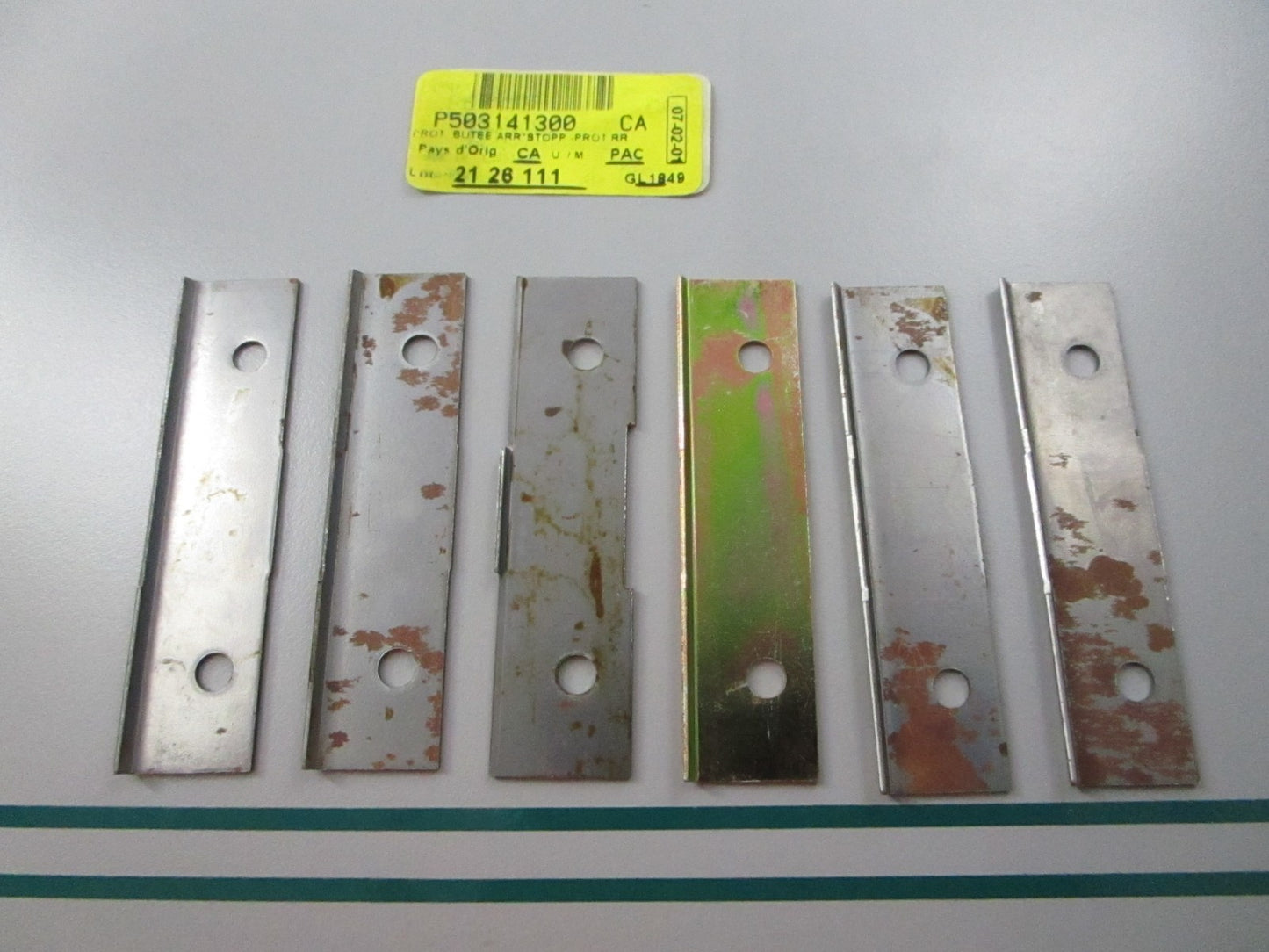 NEW OEM (LOT OF 6) 503141300 BRP Stopper Protector Plate *Rusty* 0810