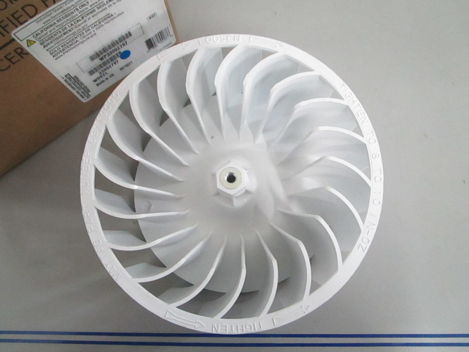 *NEW OEM* 0820 Whirlpool Wheel WP33002797 33002797