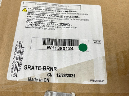 Whirlpool NEW OEM Cast Iron Burner Grate W11380124 KitchenAid Gas Range 0720