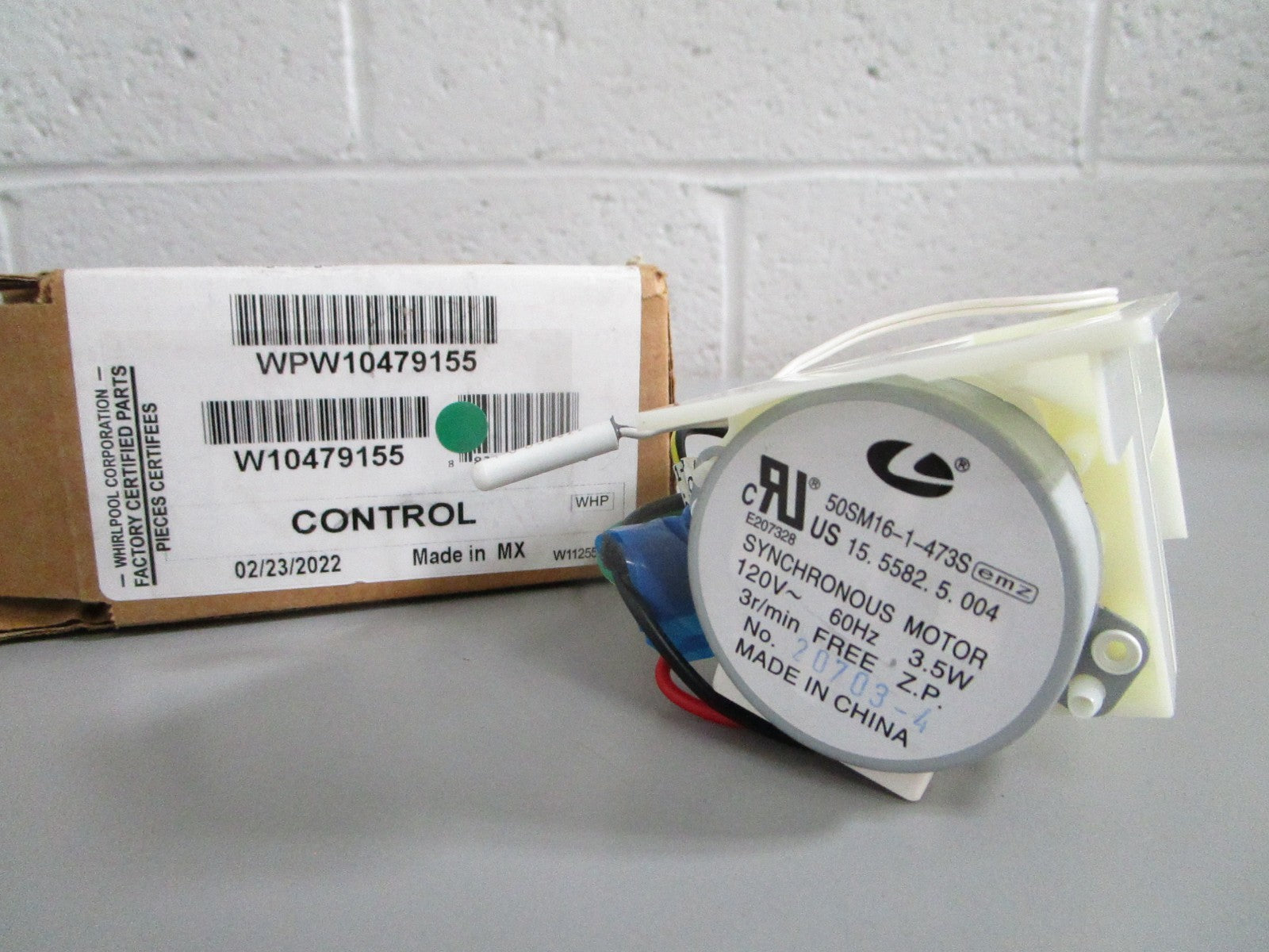 Whirlpool NEW OEM Refrigerator Damper Control Assembly WPW10479155 NOS Part 0820