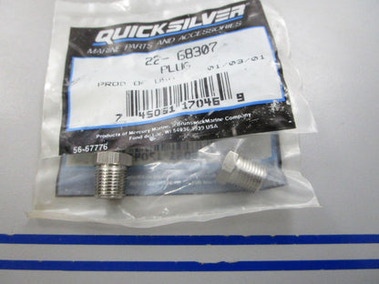 NEW OEM (LOT OF 2) 22-68307 Mercury Quicksilver Plug 0810