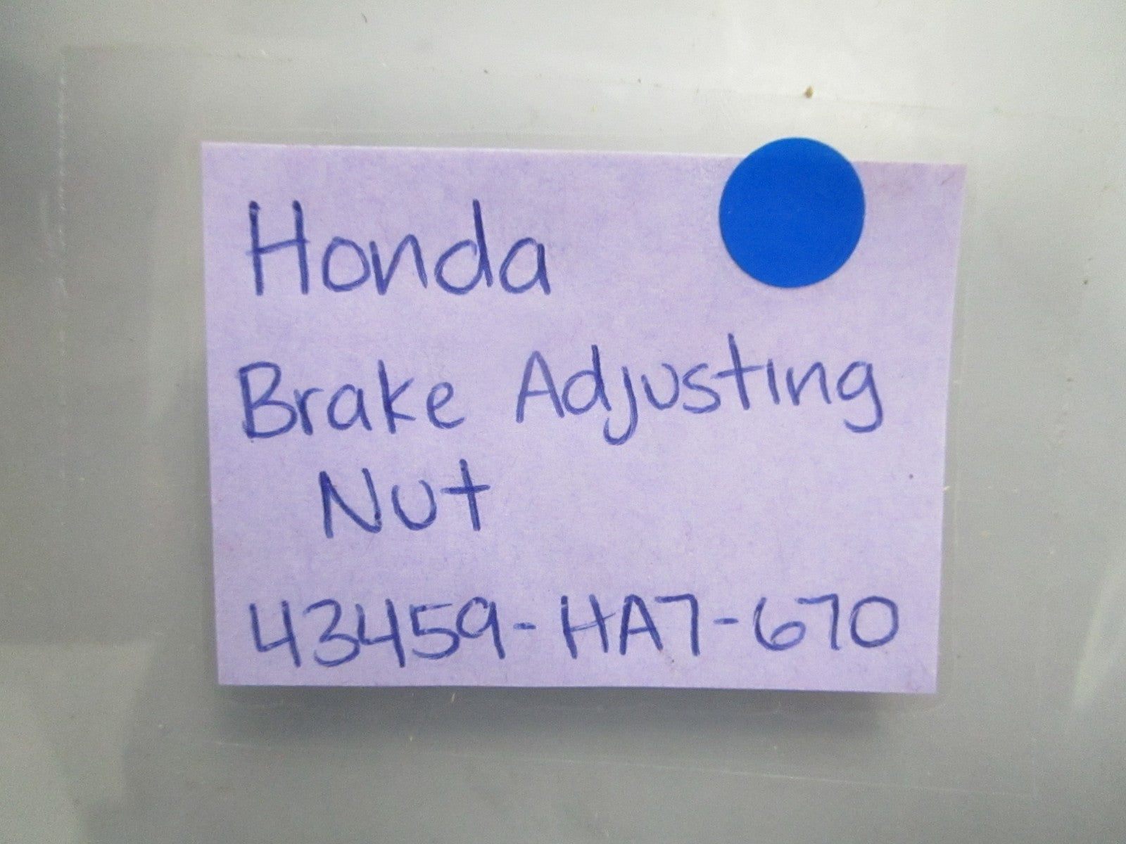 *NEW OEM* 0820 Honda Brake Adjusting Nut 43459-HA7-670