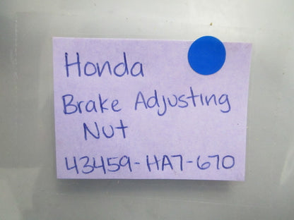 *NEW OEM* 0820 Honda Brake Adjusting Nut 43459-HA7-670