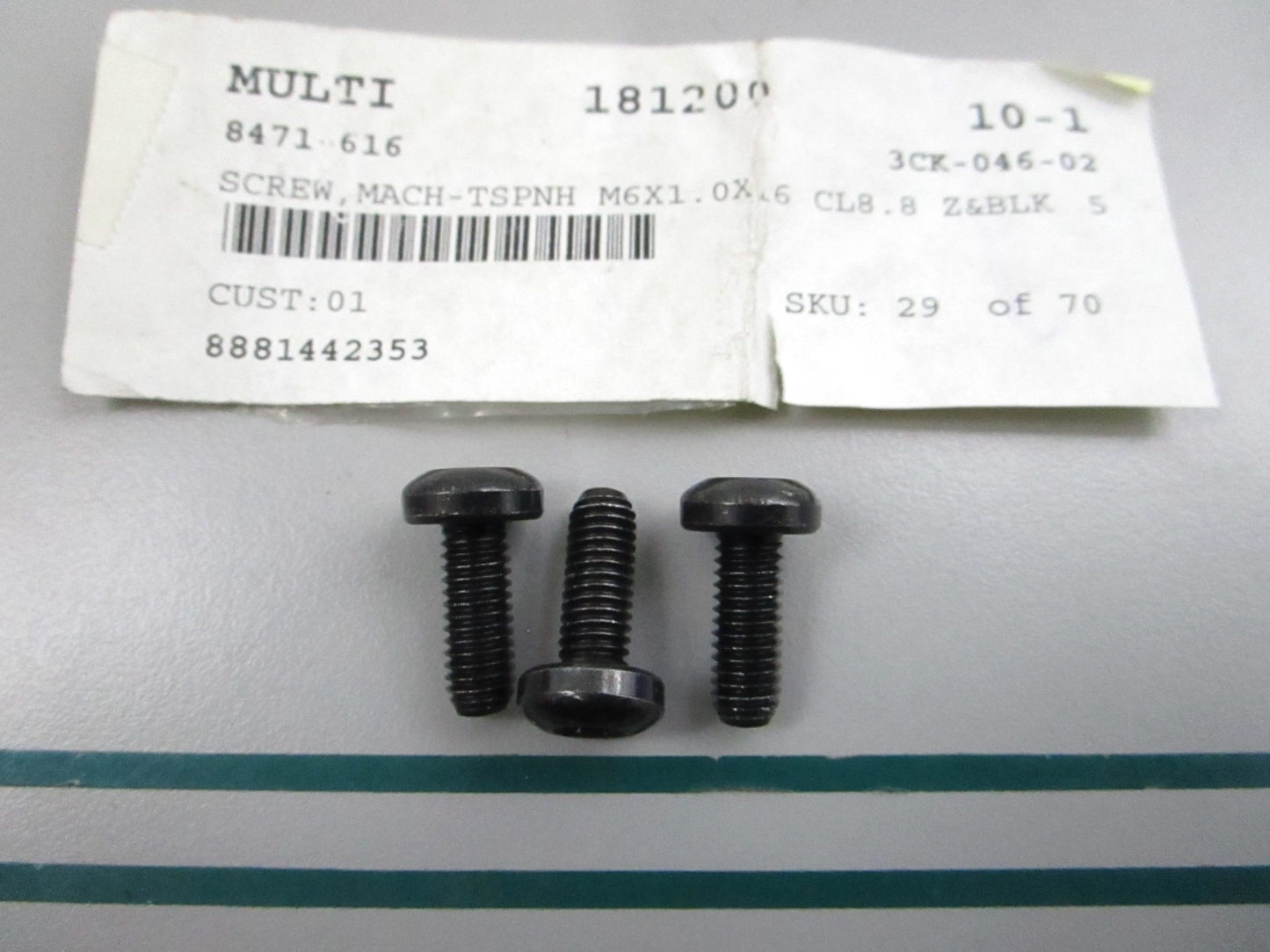 NEW OEM (LOT OF 3) 8471-616 Arctic Cat Machine Screw 0810