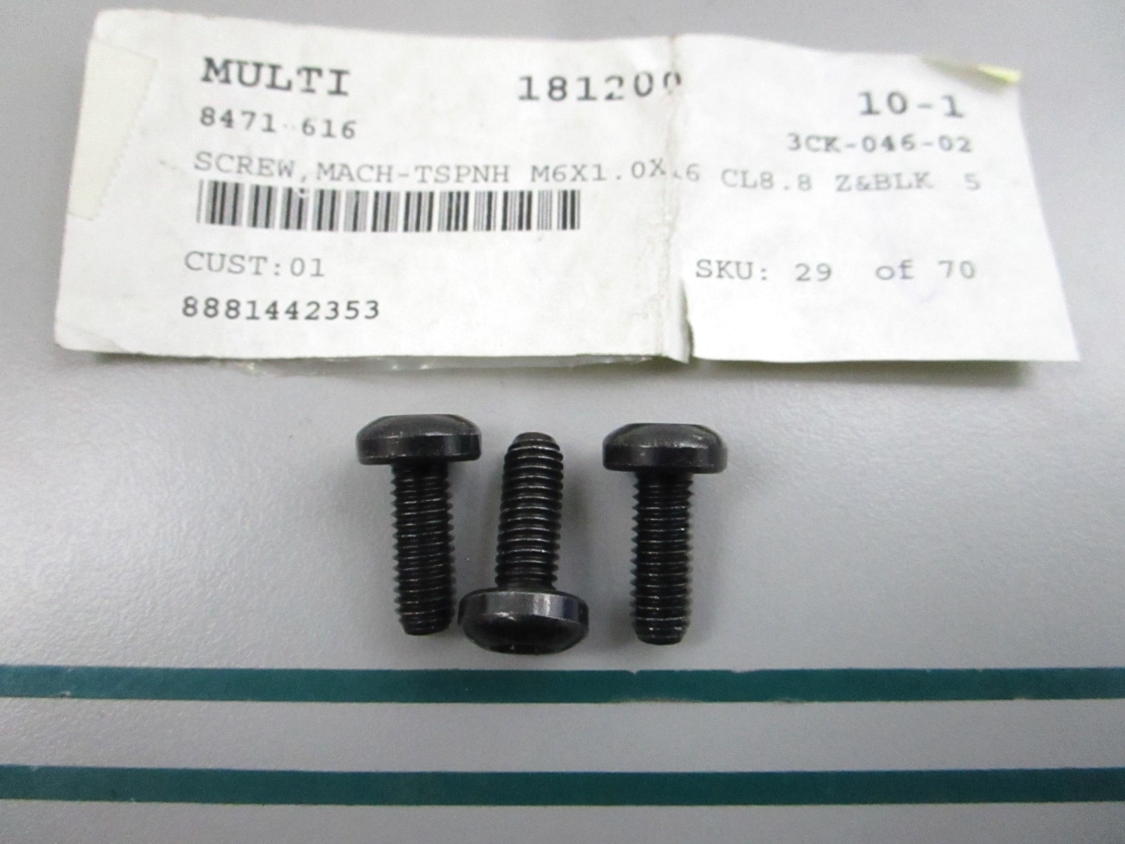 NEW OEM (LOT OF 3) 8471-616 Arctic Cat Machine Screw 0810