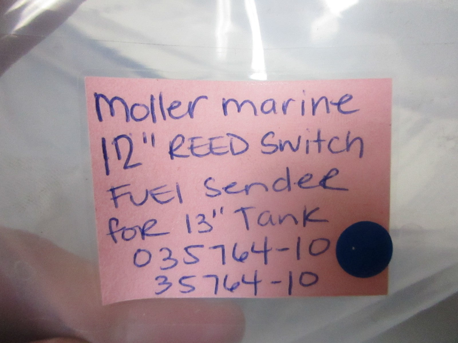 NEW OEM 035764-10 Moller Marine 12" Reed Switch Fuel Sender For 13" Tank 0720