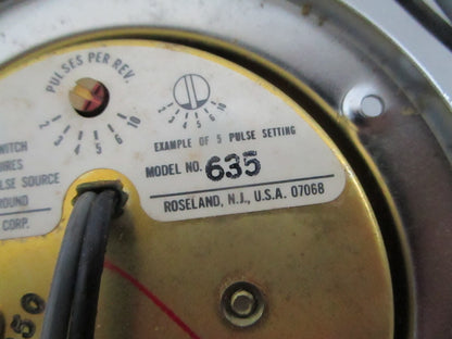 NEW OEM Model 635 Aqua Meter 6000RPM Tachometer 0820