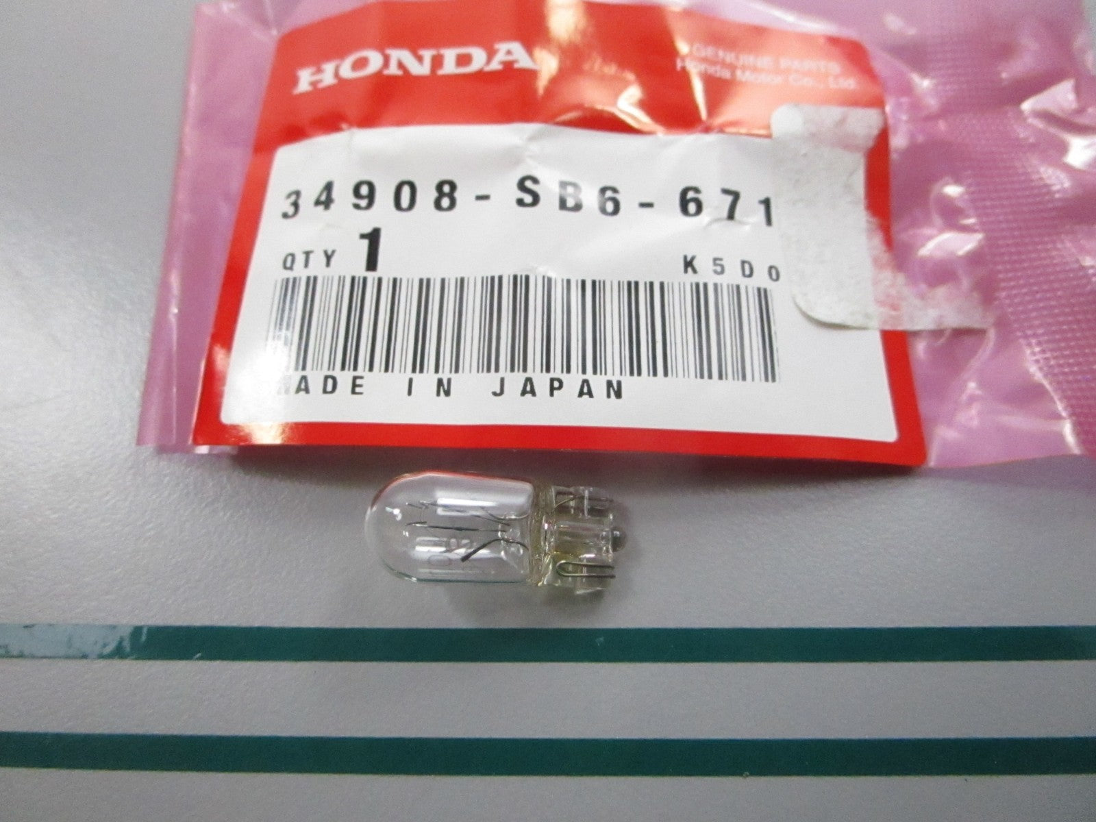 NEW OEM 34908-SB6-671 Honda Bulb 0810