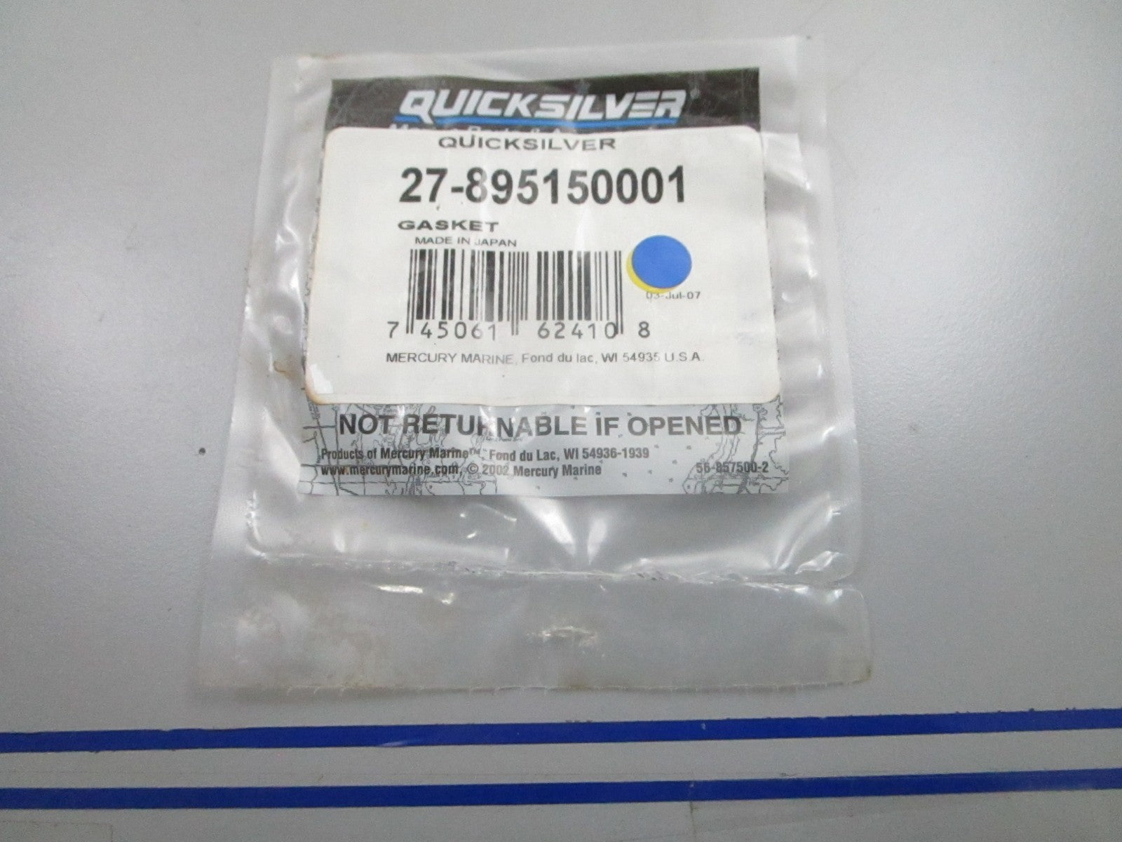 *NEW OEM* 0810 Mercury Quicksilver Gasket 27-895150001