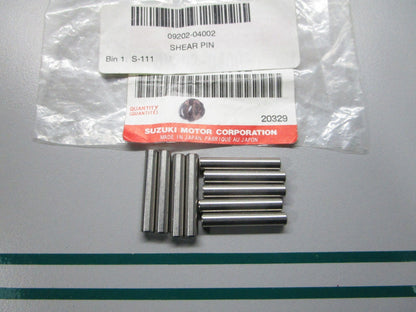 NEW OEM (LOT OF 9) 09202-04002 Suzuki Shear Pin 0810
