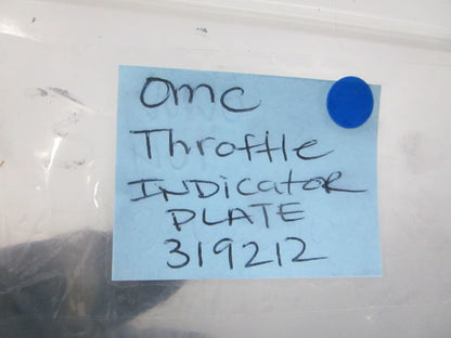 NEW OEM 319212 0319212 OMC Johnson Evinrude Throttle Indicator Plate 0810