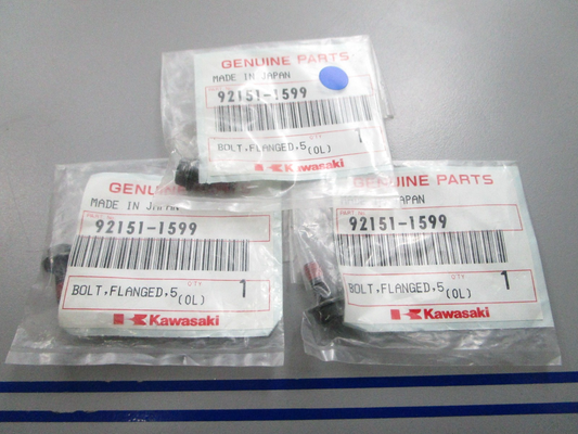 NEW OEM (LOT OF 3) Kawasaki 92151-1599 Flanged Bolt 0810