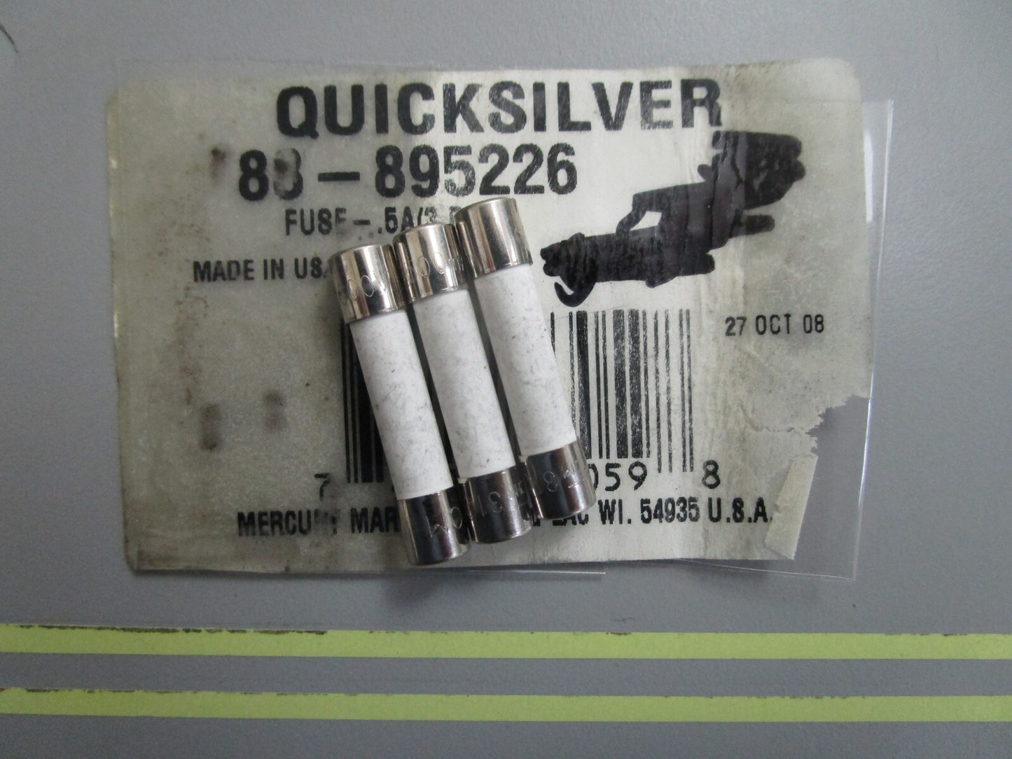 *NEW OEM* (LOT OF 3) 0820 Mercury Quicksilver .5A Fuse 88-895226