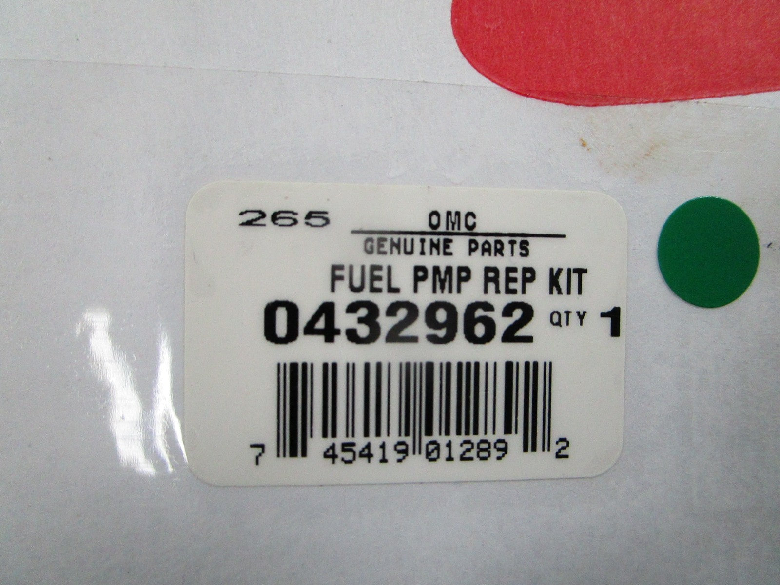 NEW OEM 432962 0432962 OMC Johnson Evinrude Fuel Pump Repair Kit 0810