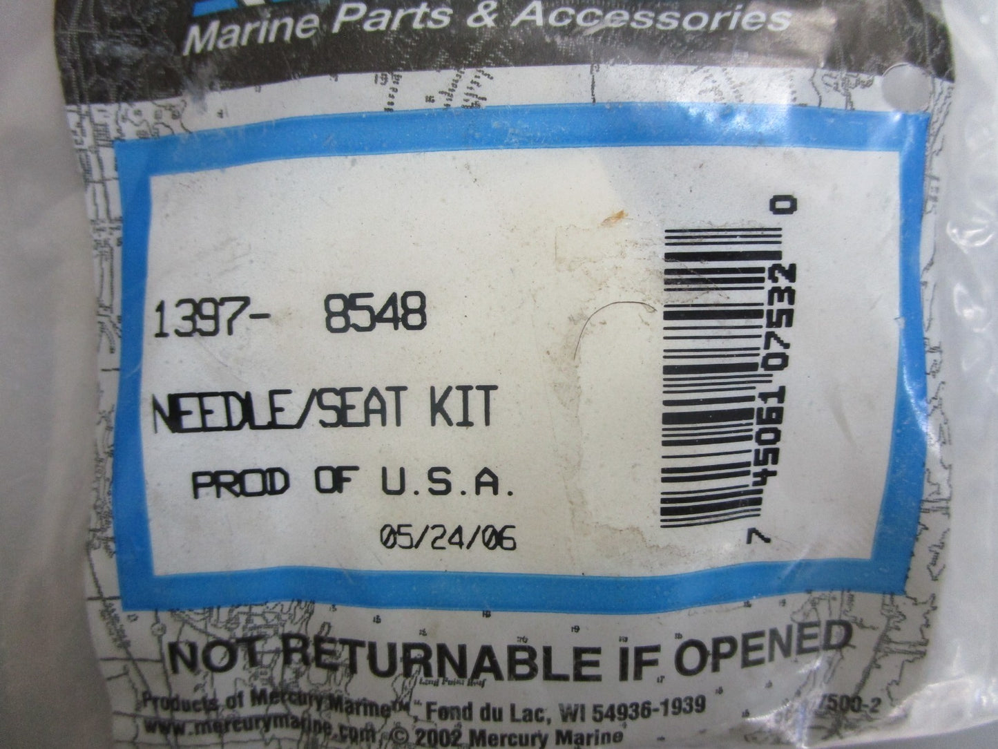 *NEW OEM* 0810 Mercury Quicksilver Needle & Seat Kit 1397-8548