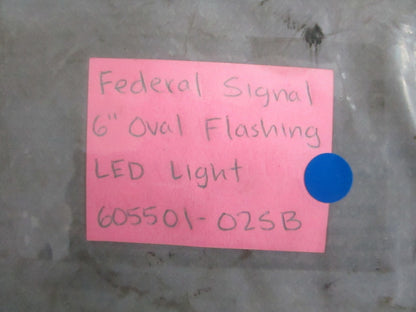 *NEW OEM* 0820 Federal Signal 6" Oval Flashing LED Light 605501-02SB