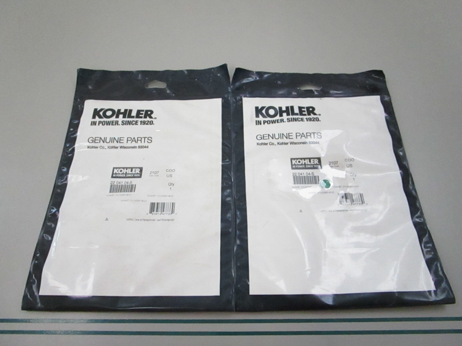 NEW OEM (LOT OF 2) 22 041 04-S Kohler Gasket 0810