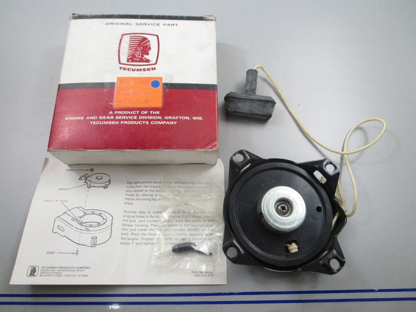 *NEW OEM* 0810 Tecumseh Recoil Starter 590420A