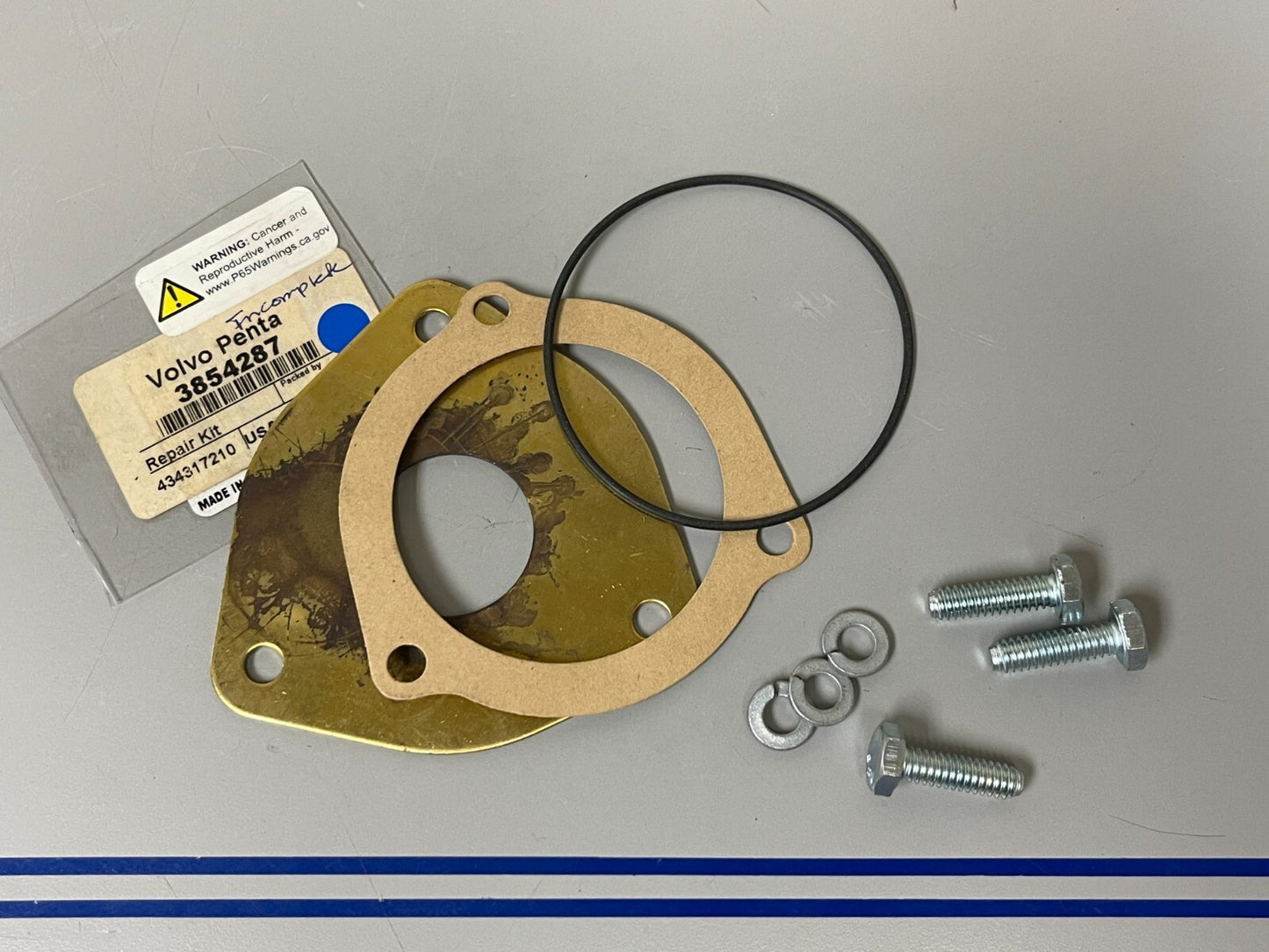 *NEW OEM* 0810 Volvo Penta *Incomplete* Repair Kit 3854287