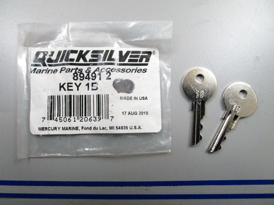 *NEW OEM* (LOT OF 2) 0810 Mercury Quicksilver 1B Key 89491 2