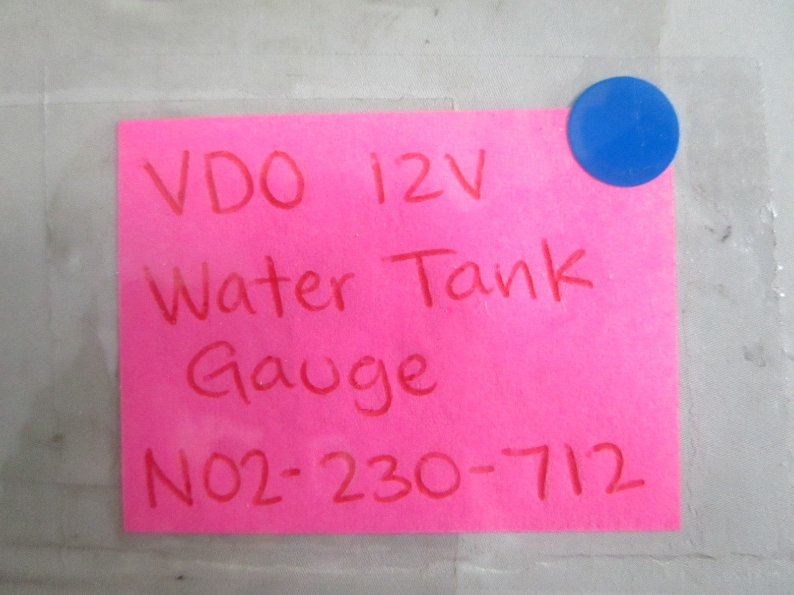 NEW OEM N02-230-712 02230712 VDO 12V Water Tank Gauge 0820