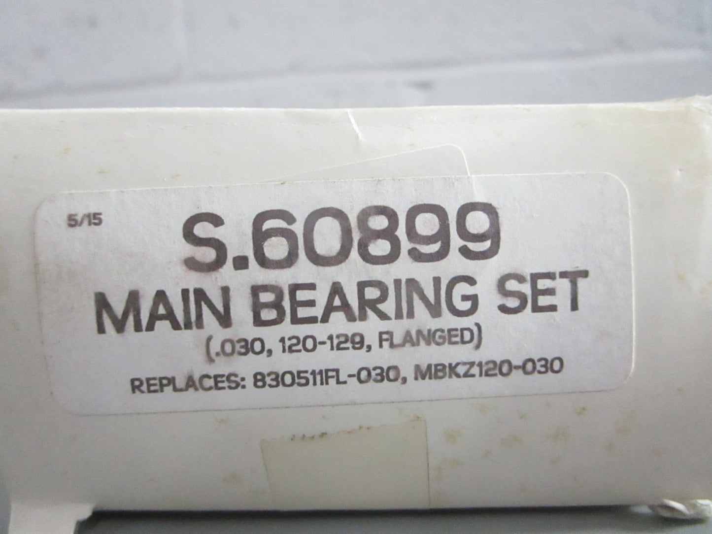 NEW S.60899 Sparex Main Bearing Set Rep: 830511FL030 Ferguson 0820