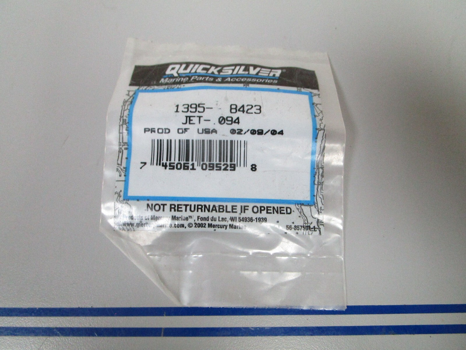 *NEW OEM* 0810 Mercury Quicksilver Jet .094 1395-8423