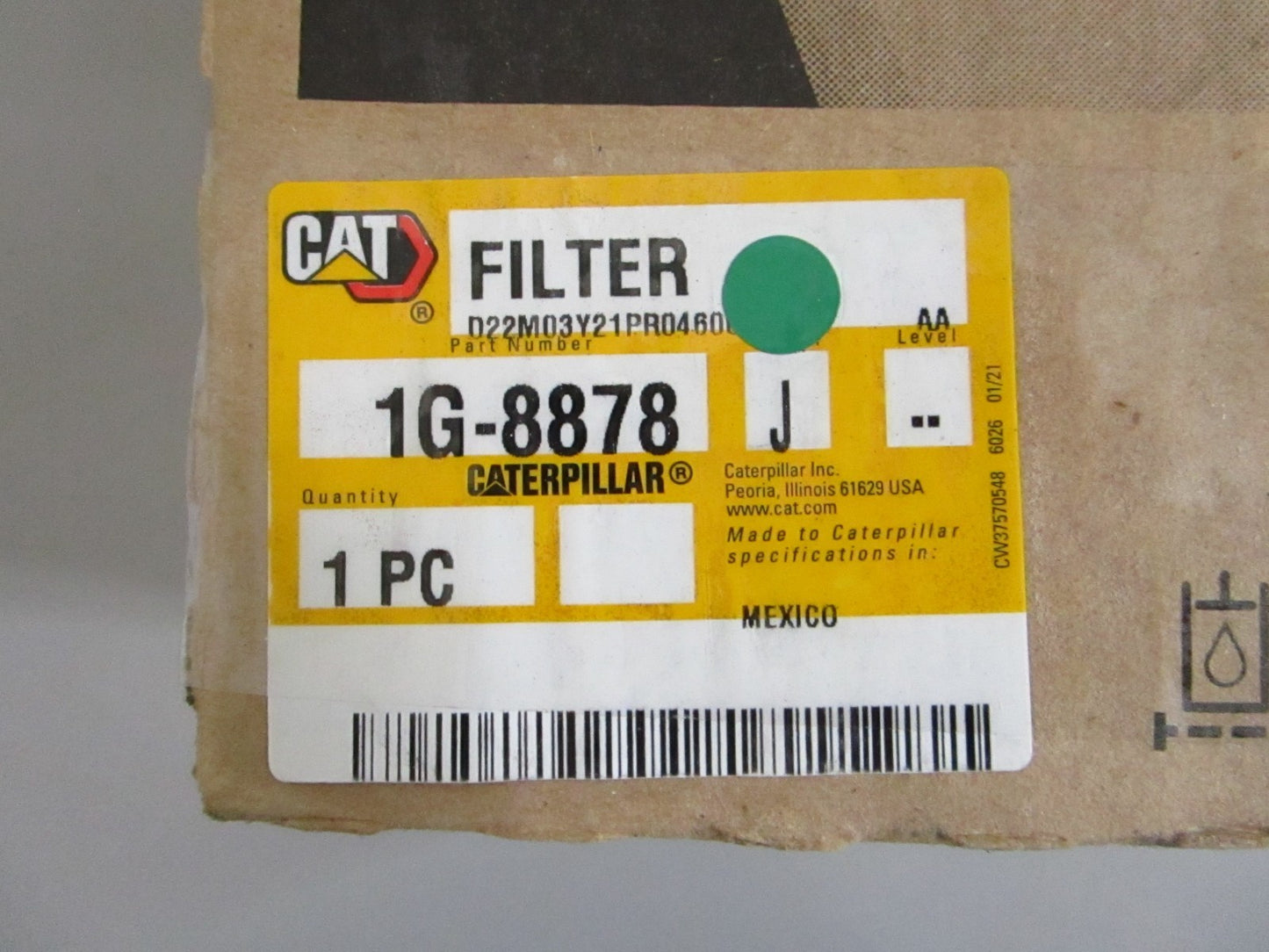 Caterpillar CAT 1G-8878 Adv Efficiency Hydraulic Trans Filter NEW OEM 0820
