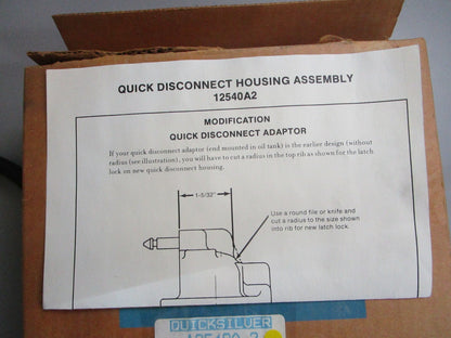 *NEW OEM* 0820 Mercury Quicksilver Quick Disconnect Housing Ay 12540A2