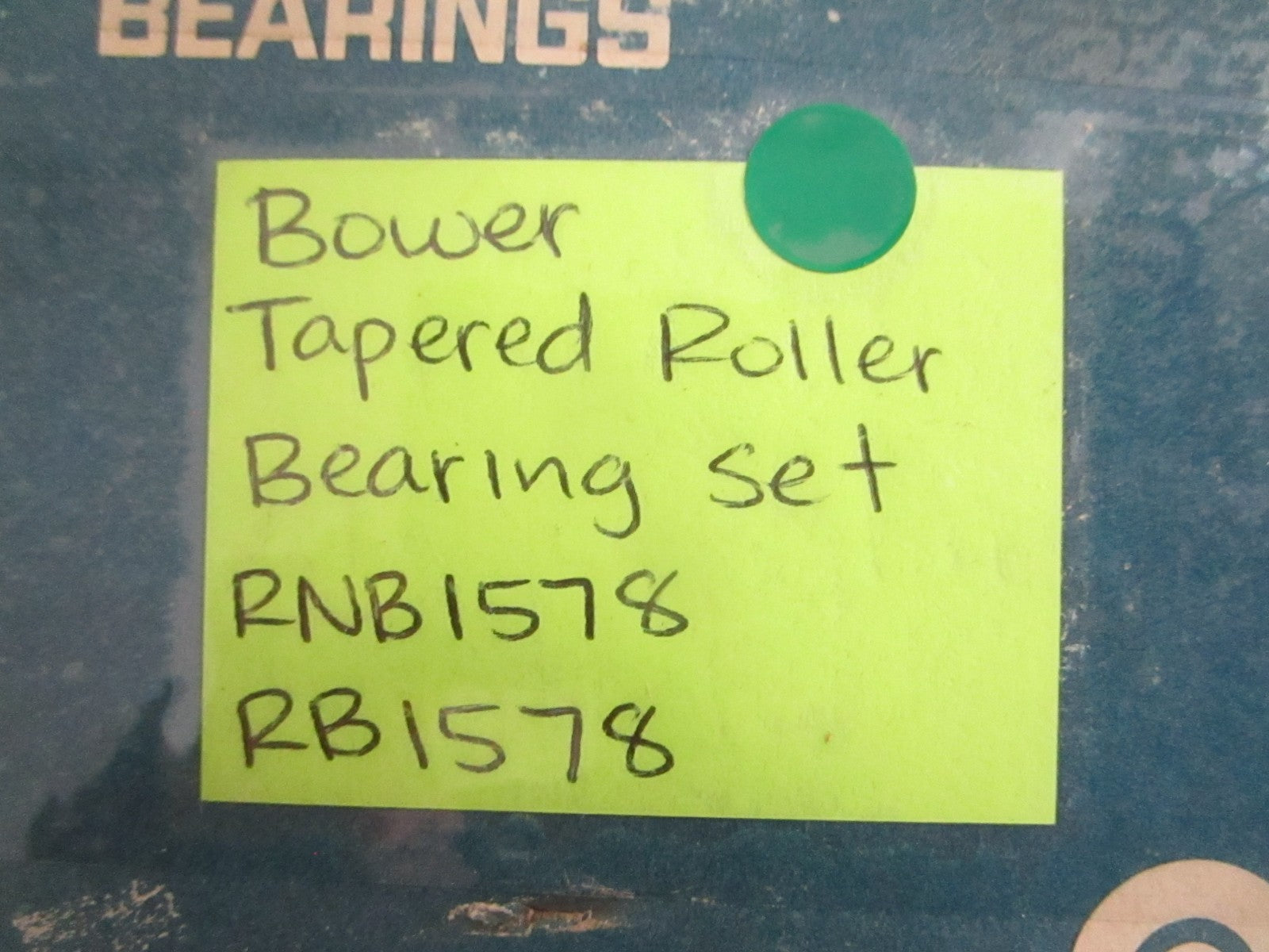 NEW OEM RNB1578 RB1578 Bower Tapered Roller Bearing Set 0820