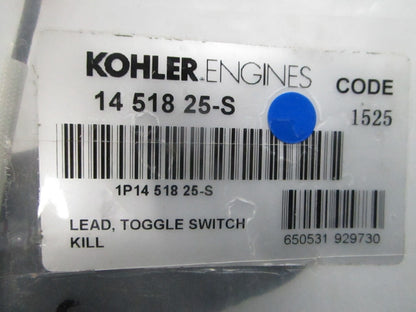 NEW OEM Kohler 14 518 25-S Toggle Switch Lead 0810