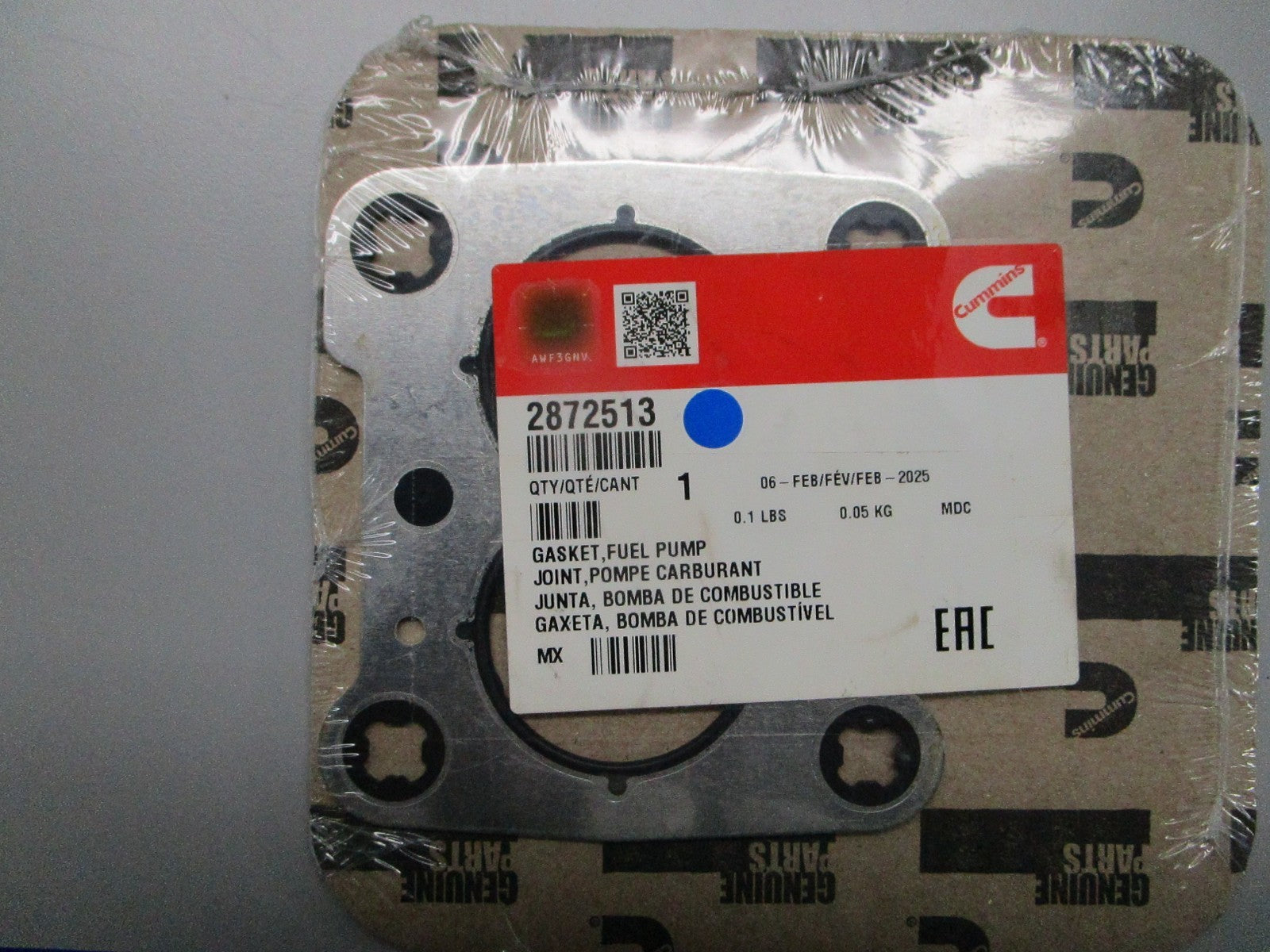 *NEW OEM* 0810 Cummins Fuel Pump Gasket 2872513