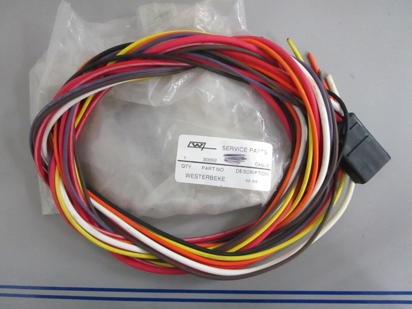 *NEW OEM* 0820 Westerbeke 8 Pin Harness Cable 30092